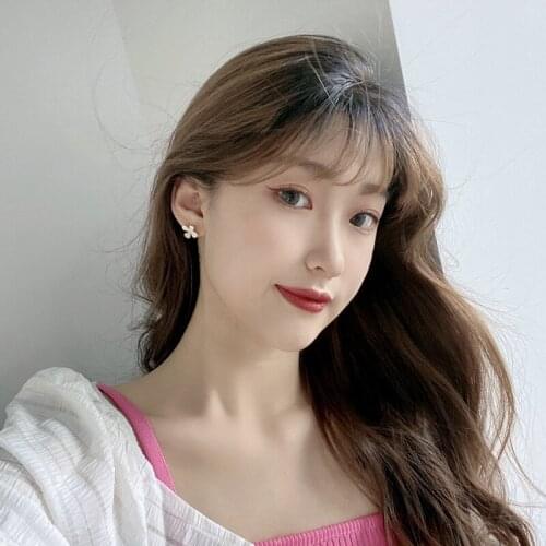 Exquisite Flower Diamond Earrings Womens Pierced Jewelry Earrings