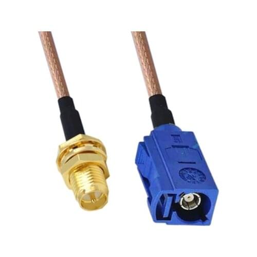 2pcs RP-SMA Female to Fakra C Female jack Connector GPS Antenna Extension Cable RG316 Pigtail