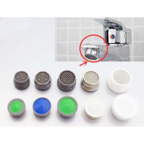 2pcs Water Saving Faucet Aerator Chrome Tap filter Kitchen bathroom Hotel Wash pan Tap Connector Prevent Splash Diffuser Nozzle