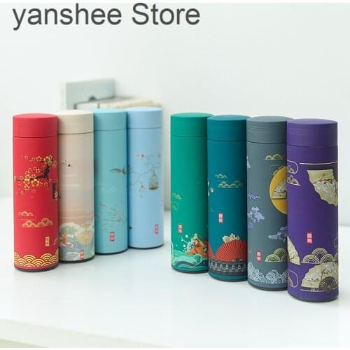 500ml vacuum thermos, tea cup, stainless steel, portable car support, thermos, hot travel cup