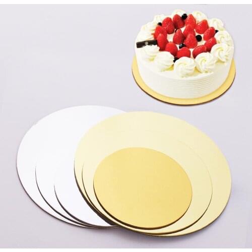 8/10/12 Inch Aluminum Foil Cake Tray Round Cake Boards Wedding Birthday Supplies Paper Pad Baking Mat