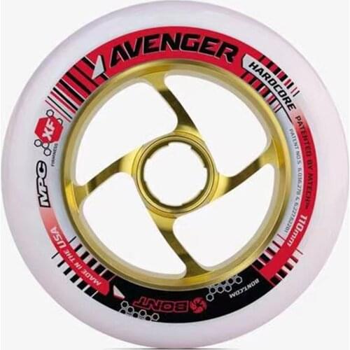 8pcs 100% Original Bont MPC AVENGER Aluminum Hardcore Speed Skates Wheels High Response 110mm Inline Speed Racing Skating Tires