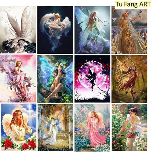 5D Butterfly Diamond Painting Angel Diamond Mosaic Embroidery Full Drill Round Sale Cross Stitch Kits Home Decoration Gift
