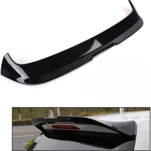 Car Rear Trunk Tail Wing V Style Spoiler Lip Splitter Kits Gloss Black ABS For VW Golf 7 7.5 TSI TGI GTE GTD 2014-2019