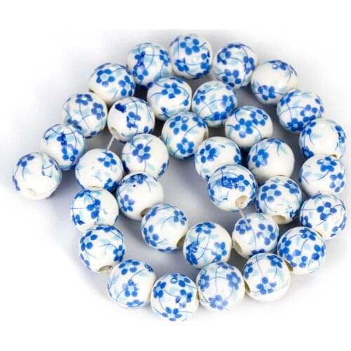 MEIBEADS 10mm Multi-Color Round Shape Glaze Ceramic Beads Jewelry Findings For Bracelet Pendants DIY Jewelry Making EY5319