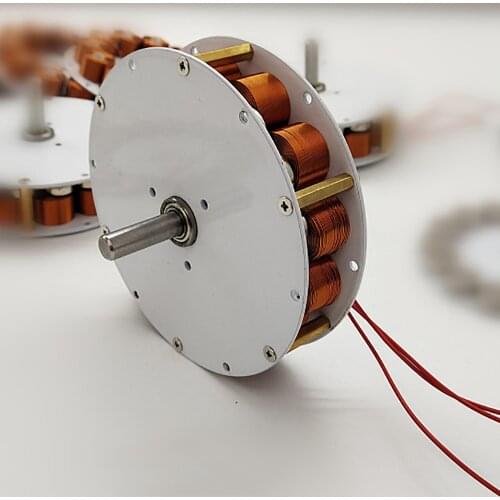 104x25MM Mini Disc Generator Iron Core Generator Strong Magnetic Low Speed Multi-Pole Three-Phase AC Generator Max 100W 100V 6A