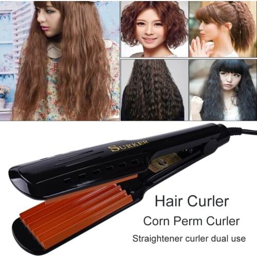 Electric Hair Straightener Four-gear temperature adjustment Ceramic Negative Ions Flat Iron Curling iron Hair curler