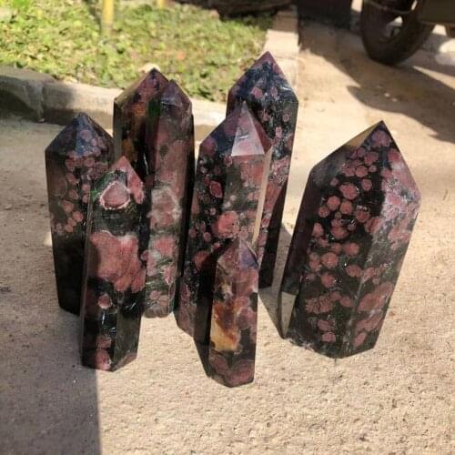 Fireworks Garnet Wand Point Natural Stones Quartz Minerals Crystals Gemstones Healing Reiki Home Decoration Gems