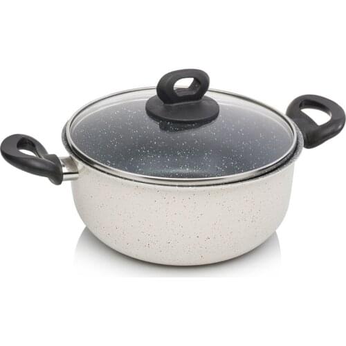 Cream Color 22 CM Cera Granite Deep Cookware