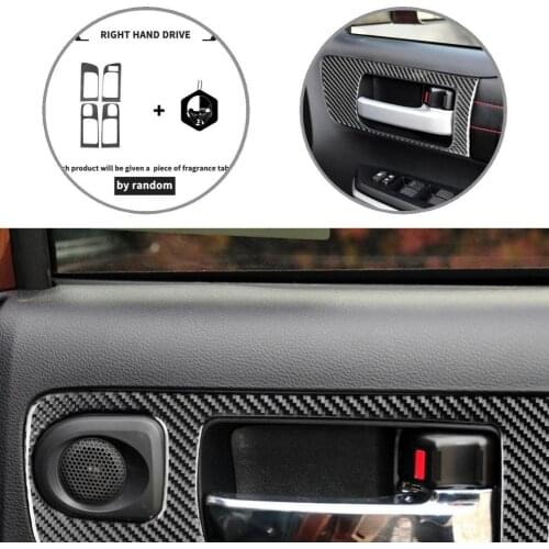 Lightweight 4Pcs Light Carbon Fiber Inner Door Handle Frame Tirm Sticker Sturdy Panel Decor Sticker Durable