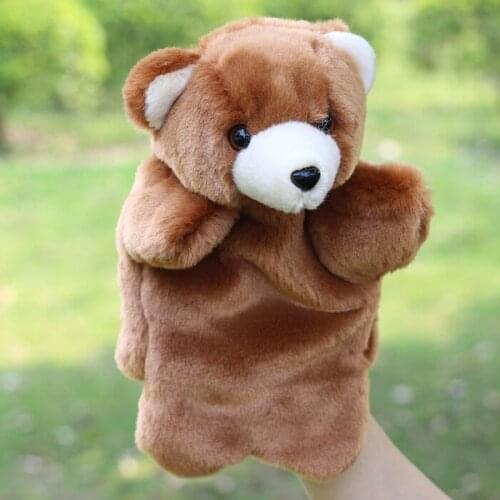 Teddy bear hand puppet doll finger even child puzzle placate Toys puppets