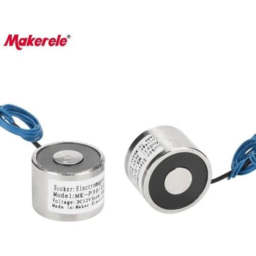 MK30/22 Powerful Electromagnet Lifting 10KG/100N Holding Electric Magnet Solenoid Sucker Electromagnet DC 6V 12V 24V On Sale