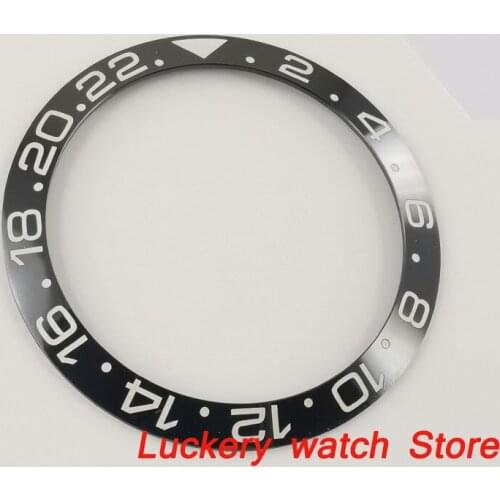 38mm black ceramics bezel white marks fit for 40mm SUB GMT mens watch-Q06