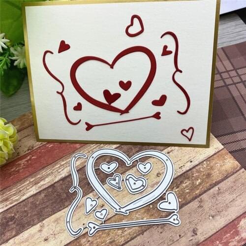 2020 New Layers of Love Metal Cutting Dies Heart Flower Dies Scrapbooking for Card Making DIY Craft Die Cut Stencil