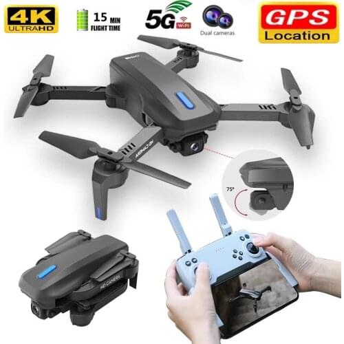 NEW MiNi Drone GPS 4k HD Dual Camera 2.4G/5G WIFI FPV 170 Degree Wide Angle Foldable RC Dron Quadcopter Smart Follow