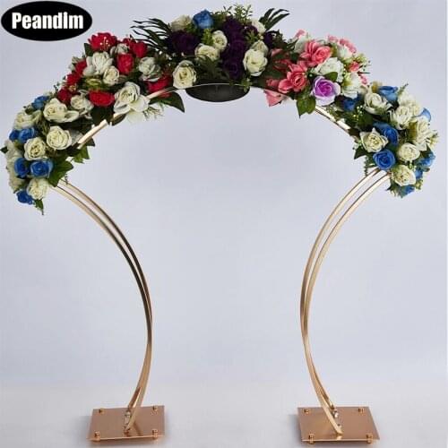 PEANDIM Flower Rack Gold Marriage Arch Road Lead Wedding DIY Frame Backdrop Decoration Party Background Shelf Flower Frame 5pcs