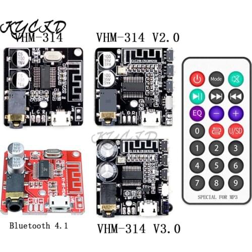 VHM 314 V2.0 V3.0 Bluetooth 5.0 Audio Receiver Board MP3 Lossless Decoder Module Wireless Music Player DC 3.7-5V For Speaker