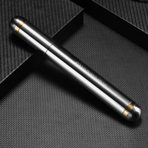 CIGARLOONG 1 PC Stainless Steel Travel Cigars Case Moisturizing Single Mini Cigar Tube Cigar Accessories Gift Box