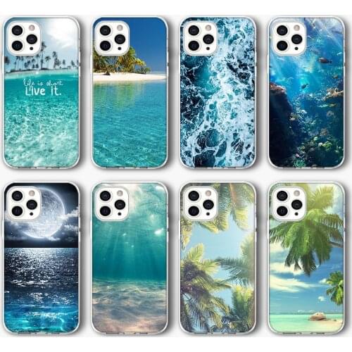 Luxury Ocean Sea Funda Case for IPhone 12 Pro Case for IPhone 12 11 Pro XR XS Max Mini 7 X 8 6 6S Plus 5S SE 2020 Silicone Coque