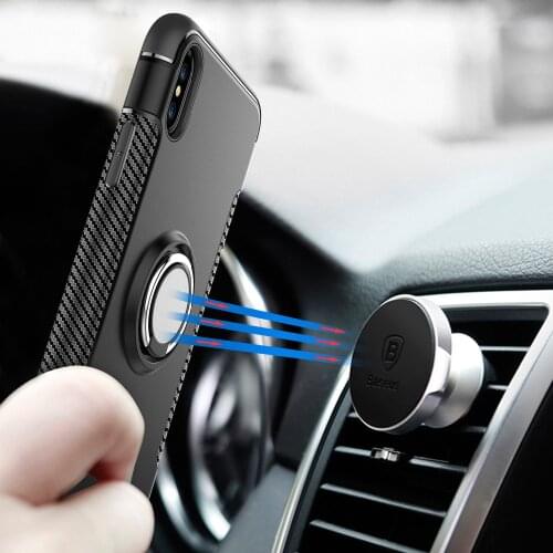 Phone Case ipone 6 Case 6s Case Silicon Soft Fundas Capa Magnetic Ring Back For iPhone 6Plus 7 8 6S XR Xs Max Fundas Coque Etui