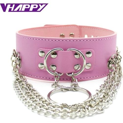 SM sex toys Cheapest Adult Sex Game Sexy PU Neck Collar Restraint Fetish with Lock Juguetes Sexuales Para Parejas bdsm bondage