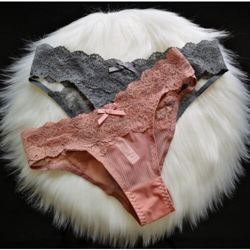 SP&CITY Sexy Womens Underwear Lace Underpant Bow Lingerie Bandage Seamless Thong Comfort Transparent Panties Low-Rise Briefs