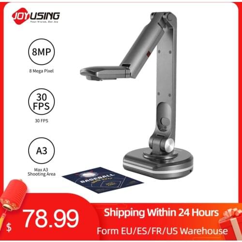 V500S USB 2-in-1 Document Camera & Book Scanner Webcam with Auto Focus 8 Mega-pixel High-Definition Max. A3 Scanning Size LED