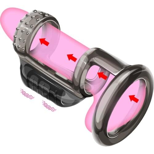 Penis Vibrating Cock Ring G Spot Vibrator Male Delay Ejaculation SexToys Silicon Penis Ring Cock Sleeve Men Chastity Cage Device