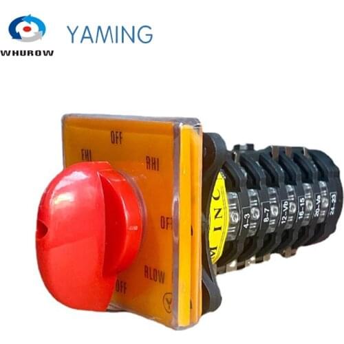 YMW28-20/6 Milling Machine switch 20A 6 poles 8 position control motor speed changeover rotary cam switch T-16EXF64D-6