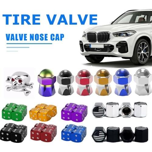 1Set Car Styling Zinc Alloy Anti-theft Sport Dice Tire Valve Caps Wheel Tires Tire Stem Air Cap Airtight Covers Accessories