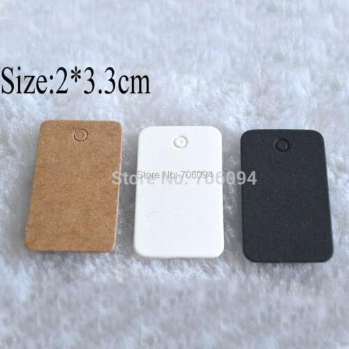 1000pcs,2*3.3cm rectangle DIY Blank Hang Tag Gift tag,price Label Kraft Gift Swing tag custom logo tag need extra cost