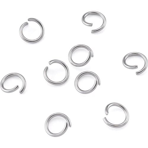 1000pcs 304 Stainless Steel Open Jump Rings 3 4 5 6 7 8mm Findings for Jewelry Making DIY Stainless Steel Color pandahall