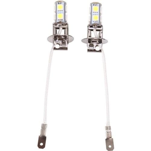 2pcs High Quality 5050 H3 9-SMD LED Fog Light Replacement Bulbs Car Foglight Shockproof 12V White Daytime Running Lights