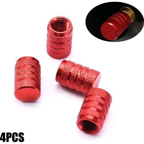 4pcs Tire Rim Valve Air Port Dust Cover Stems Cap Car Wheel Tyre Valve Stems Air Dust Cover Screw Caps Aluminium Accessories New