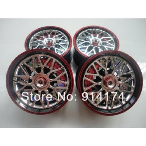 YUKALA 4pcs 1/10 RC Car accessories wheel Hub/wheel Rims for 1:10 RC racing car