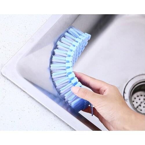 Household bend brush bathroom dead corner brush laundry bath household faucet cleaning brush Multi functional brush