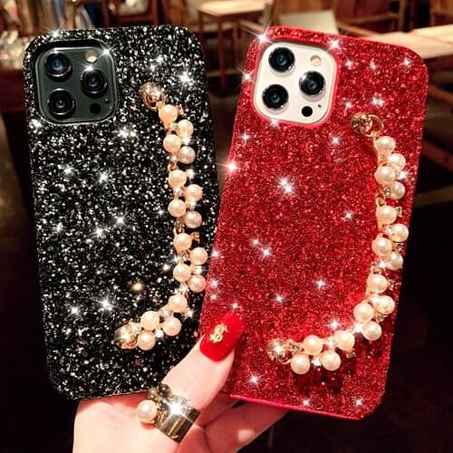 Luxury Glitter Bling Diamond Chain Strap Cases For Samsung S20FE Note20U S20U A21S M31 A31 A51 A71 Note10Plus A11 Phone Case