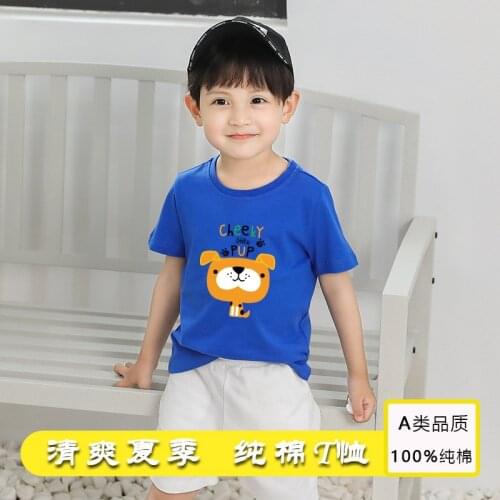 Childrens Clothing Short-sleeved Summer New Cartoon Cotton Boys T-shirt Half-sleeved Childrens T-shirt Girl Kids Clothes