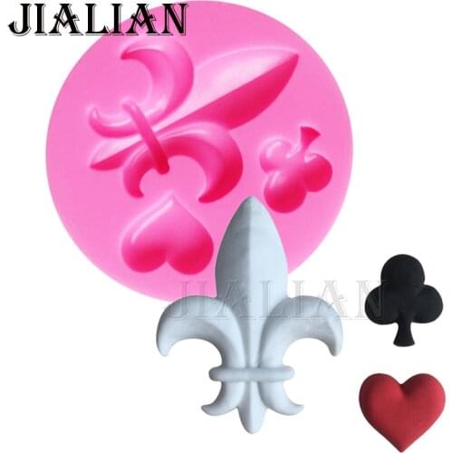 Cake Mold Heart poker Silicone Mold Plum blossom Love Chocolate Fondant Cake Decorating Baking fondant Tool Bakeware T0953