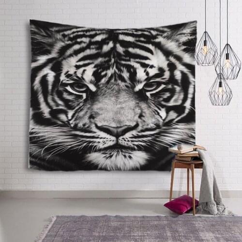 Wall Tapestry Animal Tiger Wolf Tapzi Wall Hanging For Home Decoration Print Large Size Wall Art Drop shipping