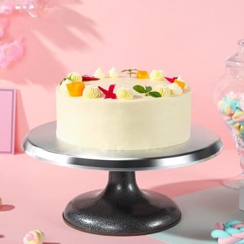 9/10-inch Baking Tools Aluminum Alloy Flower Cream Cake Decorating Table Turntable Non-Slip Turntable Cake Stand Set Cake Tools