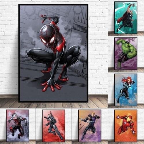 Superhero Comic Canvas Print Painting Marvel Avengers Wall Art Poster Picture Bedroom Living Room Decoration Mural