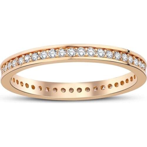 Eternity Ring Rose Gold Handy Custom Craftsmanship Gift Gold Special Occasions Design Shiny Elegant Jewelry
