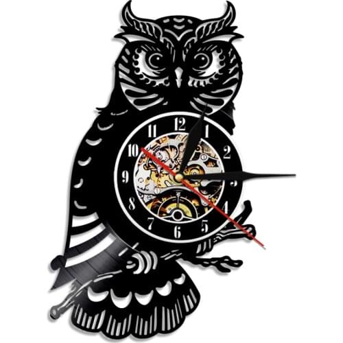 Creative Owl Wall Watch Laser Engraved Strigiformes 3D Wall Clock Modern Design Clocks Wall Home Decor