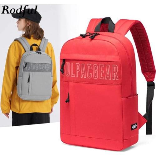 Fashion Big Fabric Schoolbag Backpack Bag for High School Teenager Girls College Student Bookbag 14" Laptop Backpack Female Red