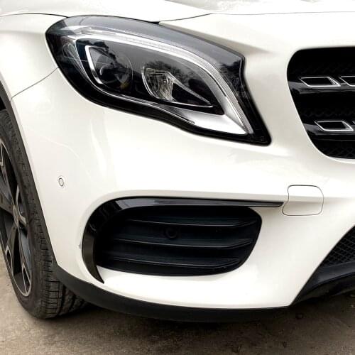 For Mercedes Benz GLA Class X156 Facelift AMG Line GLA180 GLA200 GLA220 2017+ Front Bumper Flag Trim Cover Stickers Accessories