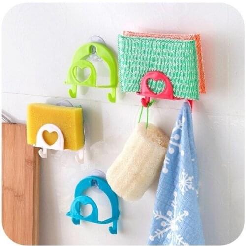 Wall Mounted Type Sponge Holder Creative Sink Sponge Storage Rack Convenient Kitchen Organizer Tools Sponge Storage Holder Rack
