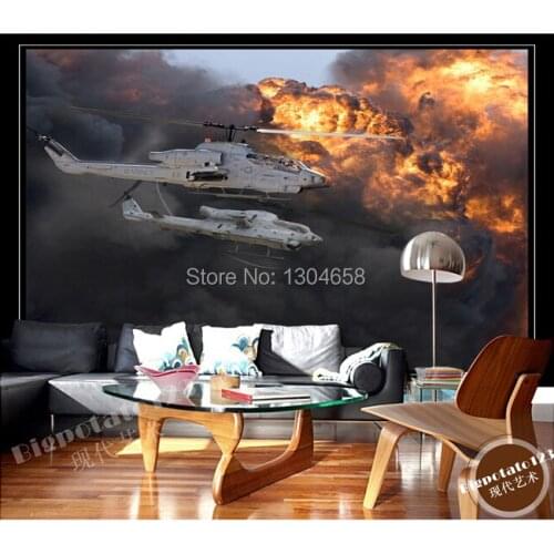 Custom 3 d papel DE parede helicopter photo wallpaper restaurant of the sitting room the bedroom TV wall paper vinyl