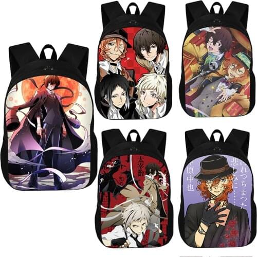 Anime Bungou Stray Dogs Backpack Teen Cartoon Schoolbag Boys Girls Learning Schoolbag Large Capacity Computer Bag
