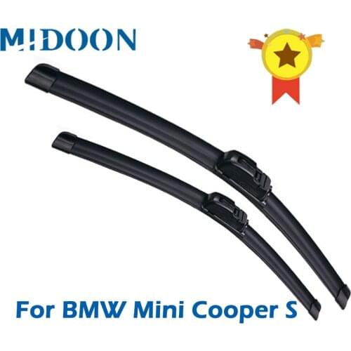 MIDOON Wiper Front Wiper Blades For BMW Mini Cooper S One R50 R53 Clubman R55 Windshield Windscreen Front Window 19"+18"